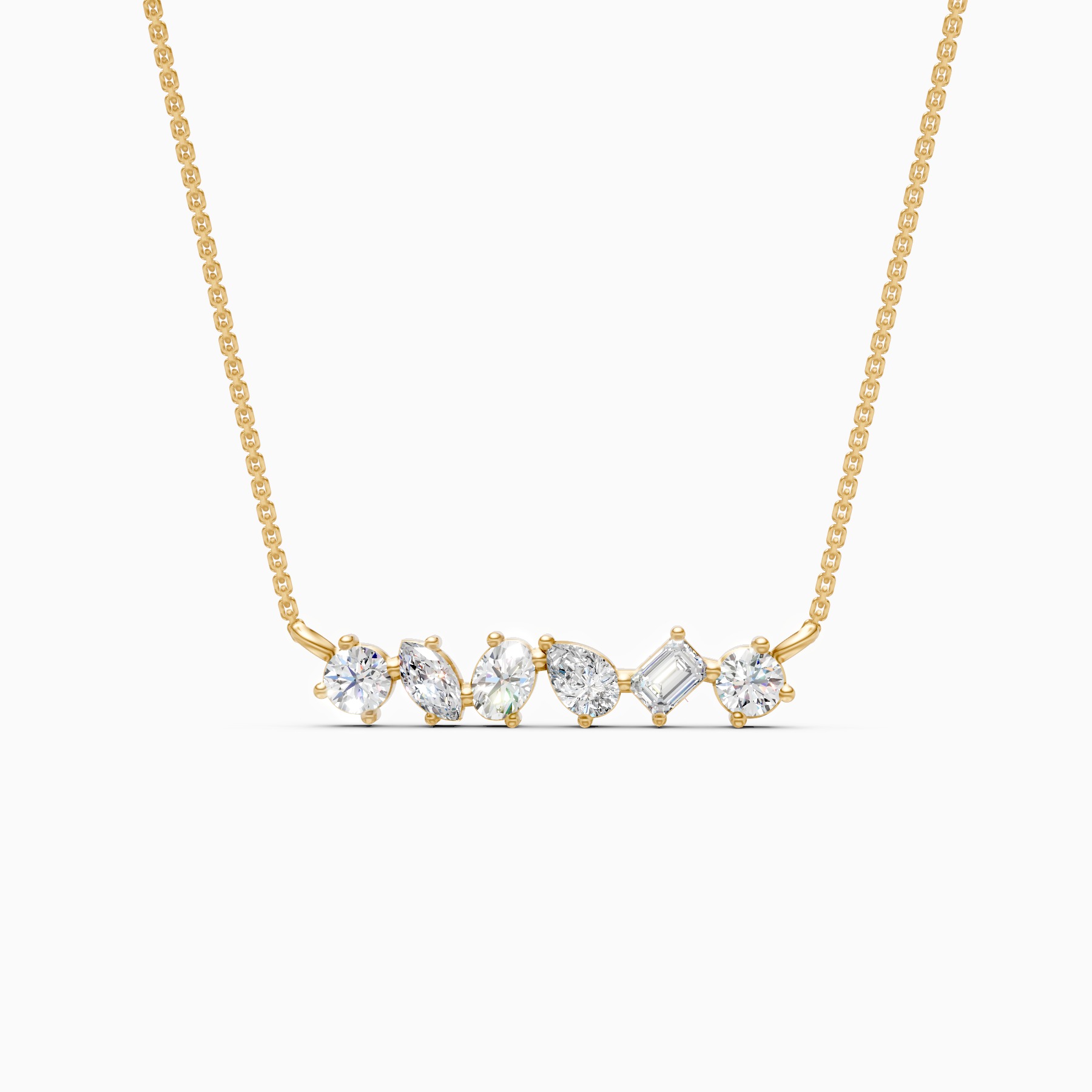 Multi-Shape Lab Grown Diamond Pendant